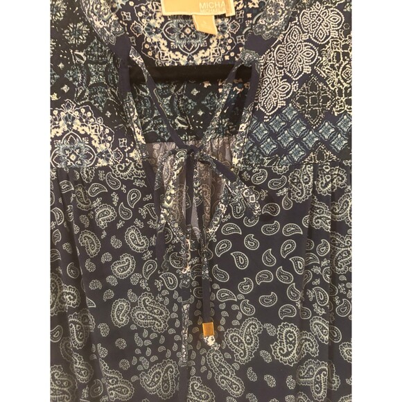 Micheal Kors multiprint navy sea green dress - Picture 5 of 10